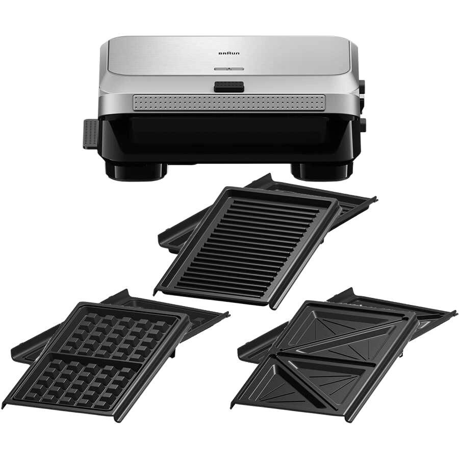 SNACKMAKER 5, SM5038 5 SANDVİÇ, TOST VE WAFFLE MAKİNESİ SİLVER
